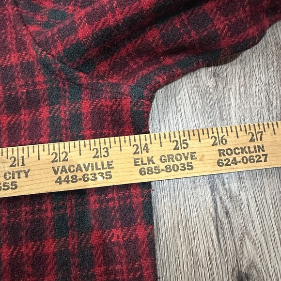 Vintage Woolrich Womens Red Plaid Full Zip Jacket Wool Blend Size XL - Picture 7 of 9